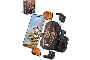 HENMI Uniwersalny uchwyt na telefon komórkowy, kierownica rowerowa, do smartfonów o przekątnej ekranu 5,5-7,5", 1s blokada samochodu, uchwyt na telefon komórkowy, uchwyt na telefon komórkowy, motocykl