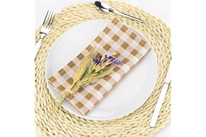 LAN&LAN - Tygservetter, rektangulära servetter 45 x 45 cm för kombination med bordsduk. 6-pack tvättbara servetter (beige, 6