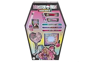ColorBaby Monster High Set de Belleza, Cepillo, Tatuajes, Uñas postizas, Pinzas y coletero, Tizas de Colores Pelo, Pendientes Adhesivos, Brillo y Bálsamo Labios, Maquillaje Infantil, 3 años y mas