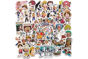 100pcs One Piece Anime Stickers Wopin-Waterproof Anime Stickers pour Enfants Adolescents Adultes Vinyle Ordinateur Portable Autocollants pour Bouteilles D'eau Bagages Skateboard Stickers