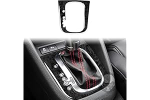 SZFJMQP Carbon Fiber PC Vinyl Gear Shift Dashboard Frame Trim Sticker Accessories Decoration Compatible with Volkswagen Golf Mk6 A6 5K 2008-2012 (Wood Grain Black, Type B)