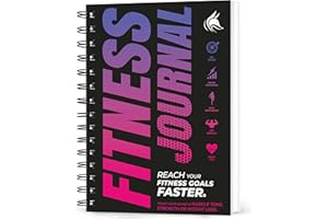 Clever Fox Fitness & Workout Journal/Planner Daily Exercise Log Book to Track Your Lifts, Cardio, Body Weight Tracker – Spiral–Bound, Laminated Cover, Thick Pages, A5 (Pink & Dark Purple)