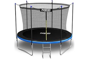‎NEO-SPORT Neo-Sport Trampolina ogrodowa z siatką wewnętrzną dla dzieci drabinka 312cm 10ft