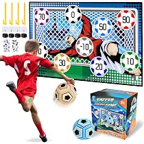 Set Football Enfant – But Flanelle 3-8 Ans Avec 2 Ballons Velcro, Fixation Murale, Sac Transport