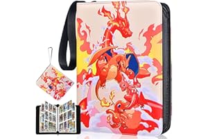 DYDHRER Album Cartas, 50 Páginas Album Cartas Magic 900 Tarjetas, Ultra Pro Album, Archivador Cartas, Album para Cartas, con Cremallera Álbum de Cartas, Impermeable-Álbum de Recortes para Tarjetas