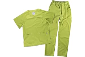 WORK TEAM Teamwork Workteam Uniforme sanitario o Conjunto Sanitario, con elástico y cordón en la cintura, Casaca y Pantalon Unisex