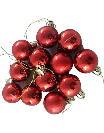 Wall Christmas Tree Red Green 30cm Ball Snow White Christmas