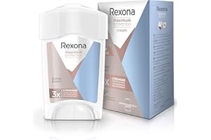 ‎REXONA Rexona Women Maximum Protection Anti Transpirant Deo Creme Clean Scent Deodorant mit 96 Stunden Schutz gegen starkes Schwitzen und Geruch mit 3x Schutz bei Stress, Hitze & Bewegung 45 ml