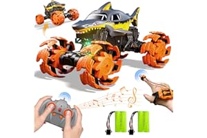Arulis Remote Control Cars, 1:16 Scale Monster Trucks for Boys with Gesture Sensor, 25KM/H 4WD Off Road RC Car with Light and Music, Car Toys Gifts for 3-12 Years Old Boys