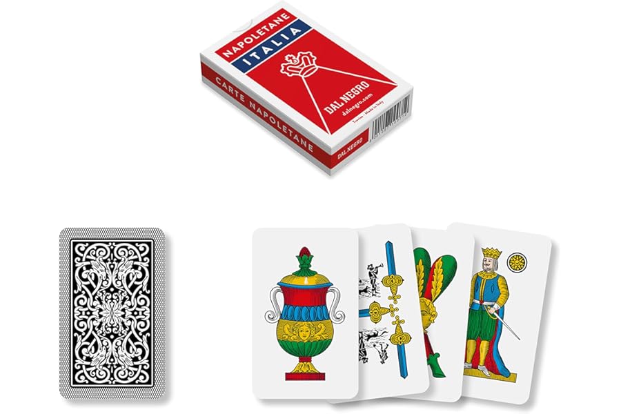 Dal 10071 - Neapolitan Italia Regional Playing Cards, Red Case, Ages 3 and Up