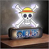 One Piece Skull 3D LED Night Light, Straw Hat Table Lamp with 3 Brightness Levels, USB or Battery, Portable White Light LED L