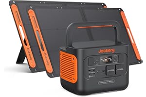 Jackery Solargenerator 1000 Pro, 1002Wh Powerstation mit 2 * 100 W Solarmodulen, AC-Schnellladung in 1,8 Std., Dual PD 100W Ports, zweiseitige Sonnenlichtabsorption, für Camping und Stromausfälle