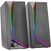 Mars Gaming MS72, Gaming Speakers 15W, RGB Flow Lighting, 2 Active Drivers, DSP Chipset, USB Plug&amp;Play Connection and 3.5mm J