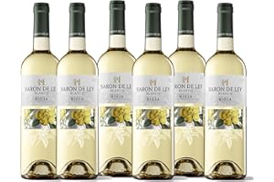 Baron de Ley Blanco, Vino blanco DOC Rioja, Variedad Viura y Malvasia, Fresco y largo, Caja 6 botellas, 750 ml