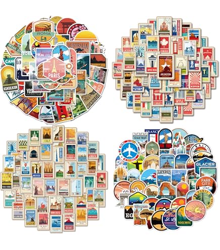 50 Pcs National Flag Vinyl Stickers 50-Pack National Flag Vinyl ...