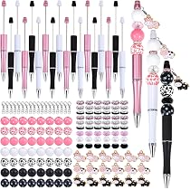 Kit 106 Pièces Fabrication Stylos à Perles Noël - Flocons De Neige DIY