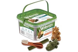 WHIMZEES by Wellness, Friandises Naturelles pour l'Hygiène Bucco-Dentaire à Mâcher pour Chien de Grande Taille, Boîte de Variété, Taille L, Boîte de 14 Pièces