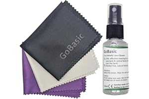 GoBasic Eco Friendly Alcohol & VOC Free Pump Action Lens Cleaning Spray for Spectacles & Glasses 30ml (1 x 30ml + 3pack Lens Cloths)