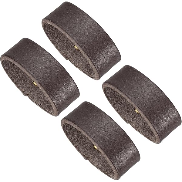 QUARKZMAN 3 Fermacintura In Pelle Marrone – Anelli Portacintura Testurizzati Per Cinture Larghe 3,5 Cm, Accessori Per Riparazioni Fai Da Te E Borse