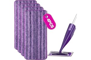 LIUHANCSQD 4 Pcs Lingettes Reutilisable pour Swiffer WetJet, Chiffons Rechange Serpillières en Microfibre pour Swiffer WetJet Balai Spray, Lingette Microfibre, Tampons de Nettoyage pour Sol Sec ou Humide