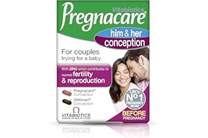 Pregnacare Conception Couples - Pregnancy Vitamins - UK's No.1 Pregnancy Brand. Greater Prenatal Care for Women, Supplement with Added Omega-3 DHA for Normal Brain and Eye Development. by Vitabiotics