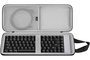 Etui do transportu klawiatury Geekria Slim, kompatybilne z LOFREE Flow2 84 klawisze / Flow2 68 klawiszy, torba podróżna z twardą skorupą EVA (ciemnoszara)