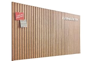 LeKuni Grand tableau feutrine pour Bureau 120x60 cm, Lot de 8 panneaux Muraux en feutre avec autocollante et punaises, tableau photo/memo/affichage pour école, maison, cuisine -Cuivre