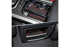 LITTOU KOLOME Antideslizante Mat Antipolvo Esterilla para Puerta Interior Taza Brazo Almacenaje Caja Compatible para Evoque 2012-2018 8 Pcs (Rojo)