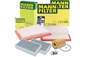 MANN-FILTER Inspektionspaket Filterset 1x Ölfilter, 2x Luftfilter, 2x Innenraumfilter (Aktivkohle), 1x Ölablassschraube Kompatibel mit MERCEDES GL (X164), M-Klasse (W164), R-Klasse (W251, V251)