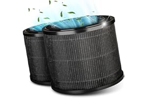 Grundig Luftreiniger Allergiker Air Purifier - Extra leise - Hepa Filter mit Premium AKTIVKOHLEFILTER I filtert 99,9% Staub/Pollen/Viren I Automatikmodus, Luftqualitätsanzeige - 49m2 (2 Ersatzfilter)