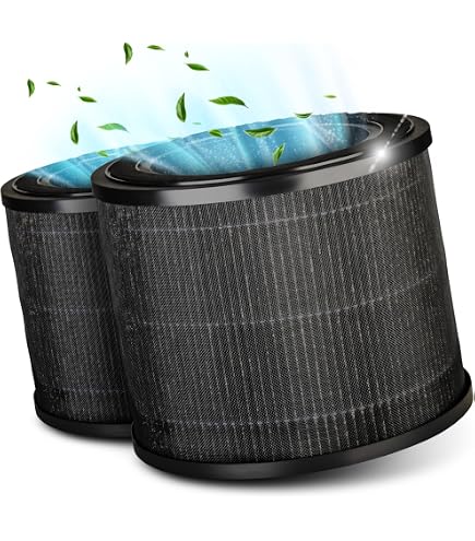 PUREBURG Replacement FIlter Compatible with FULMINARE PU-P07 Air Purifier, 2-Pack H13 HEPA Activated Carbon 2-in-1 3-Stage Filtration Activated
