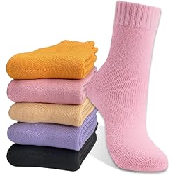 5 Paires Chaussettes Thermiques Hocerlu – Pour Hommes Et Femmes, Taille 35-42, Ultra Chaudes Pour L'hiver, Randonnée, Ski | Laine Et Polyester Doux