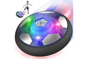 BOOCANG Hover Football Toys for Boys Gifts, Rechargeable Air Floating Soccer Ball with LED Lights, Indoor Foam Bumper Ball Games for Christmas Xmas Birthday Presents for 3 4 5 6 7 8+ Year Old