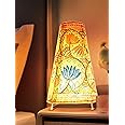 SHILP KATHA Handicraft Leather Lamps For Home Decoration — Handmade Decorative Side Table Lamps for Bedroom | Lamp Shade for Living Room Home Decor | Lotus Bloom
