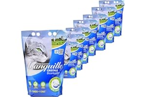 Tranquille - Litière pour Chat Cristale Gel de Silice et Bicarbonite 4L - Lot de 8