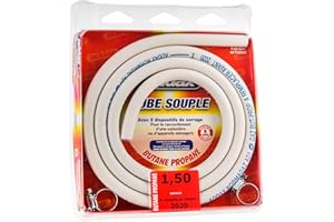 RIBIMEX Addax Ribitech - tuy4007 - Tuyau gaz butane et propane 1m50 diamètre 6x12 nf avec colliers