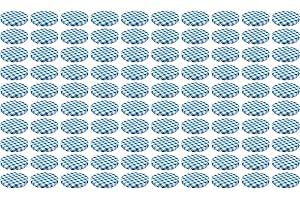 WELLGRO® Tapas para conservas To 82 – azul cuadriculado – Tapa de repuesto para tarros – diferentes cantidades a elegir, 100 unidades