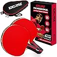Idoraz Ping Pong Paddle Professional Racket - Table Tennis Racket with Carrying Case - ITTF Approved Rubber for Tournament Play - Best Table Tennis Paddle