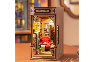 ROWOOD Book Nook Libreria - Booknook Modellismo Da Costruire Adulti, Miniature DIY Casa Delle Bambole, Regalo di Natale Libreria Decorazione Diorama Kit