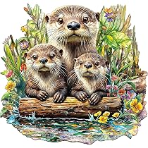 Rompecabezas De Madera Jigfoxy - Ardilla De 270 Piezas, 34x34 Cm, Regalo Original