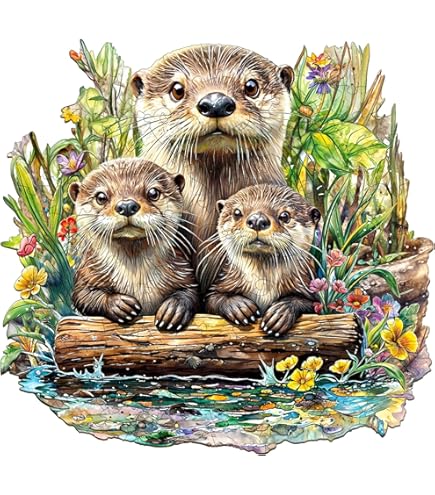 Jigfoxy Houten puzzel voor volwassenen, baby uilen houten puzzel