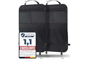 LIONSTRONG® Organizador de coche para niños, asiento trasero [resistente al agua] – Protección del respaldo del coche niños – Organizador para asiento de coche – Protección del asiento del coche