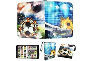 LINSEY Karten-Sammelalbum,9 Taschen, 50 Seiten, Kapazität für 900 Karten, Album für Sammelkarten,Trainer Sammelkartenalben，Zur Aufbewahrung von Sammelkarten,Brettspielkarten. (Fußball-L)