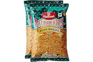 ONE STOP DEALERS Haldiram’s Savory Snacks – Easy to Carry Anywhere – Crispy, Crunchy & Spicy – Delicious Indian Namkeen Snacks – Made With Authentic Taste – Enjoy At Tea Time (Aloo Bhujia, Pack of 2)