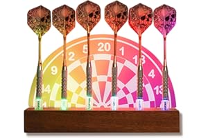 ‎OKIYID Leuchtender Dart Ständer, mehrfarbiger LED-Dart Halter für den Schreibtisch, Dartzubehör für Jungen, Männer, Gamer, Raumdekoration Geschenke