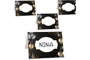 MKISHINE 50 Tischkarten Geburtstag Mädchen Junge Platzkarten Tischdekoration Namenskarten, Namensschilder für Hochzeit, Feier, Taufe, Kommunion, Geburtstag