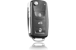 FINTERRY 3 Buttons Remote Control Replacement Key Shell Compatible with Volkswagen VW Fob Pilot for Golf Polo Jetta Tiguan Transporter Passat Caddy Scirocco Sharan Touran