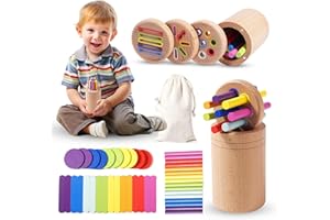 YAANI Montessori - Bacchette per assortimento Montessori, Giocattoli per bambini 6 mesi - 3 anni
