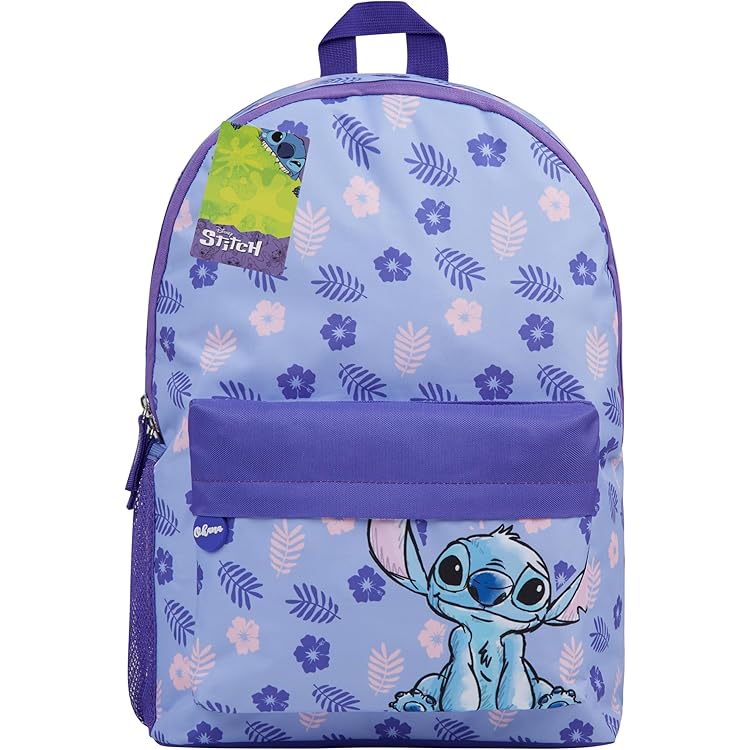 Sac à Dos Enfant Stitch - Cartable Ergonomique Grand Format 42cm, Dos Confortable Et Résistant - Idéal école Et Voyage