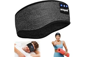 ink-topoint Sleep Headphones Headband,Bluetooth 5.4 Soft Headphones for Sleeping & Sport with Thin Speakers,Wireless Headbands Earphones Cool Gadgets Gifts for Men Women Teens Yoga Relax Travel
